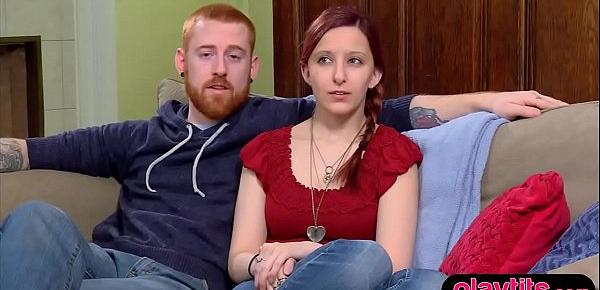  Nervous amateur couple goes to a swinger party to switch